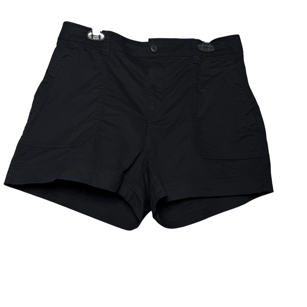 Old Navy High Rise OG Chino Shorts Black Cotton Stretch Casual Womens Large